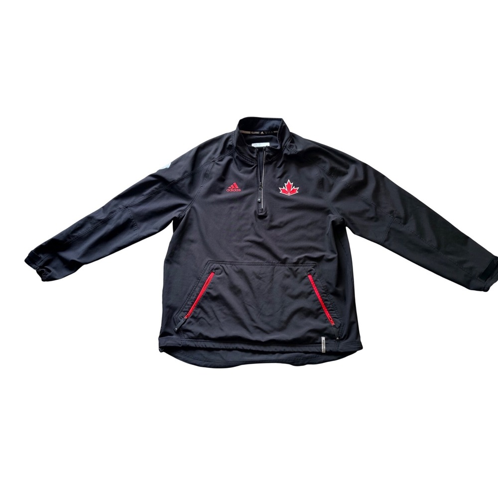 Adidas Mens Team Canada 2016 World Cup of Hockey 1/4 Zip Jacket Black XL